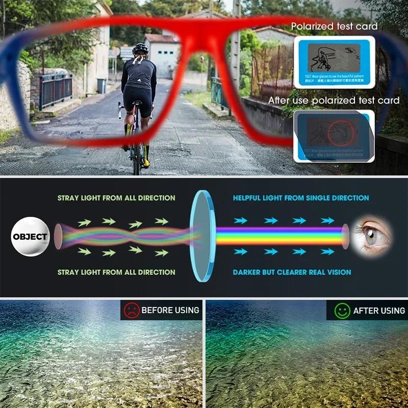 Kapvoe Men Fishing Sunglasses Fashion Polarized Cycling Glasses UV400 Eyewear for Men Women Driving Outdoor Sports Sunglasses 4