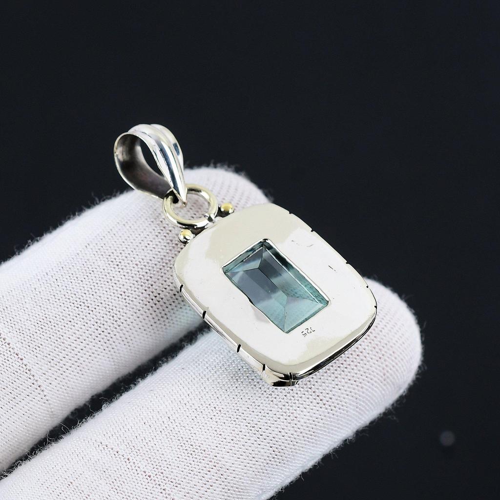 Green Apatite Handcrafted 925 Sterling SIlver Pendant Small Pendant Green Apatite Gemstone Silver Pendant For Gifts