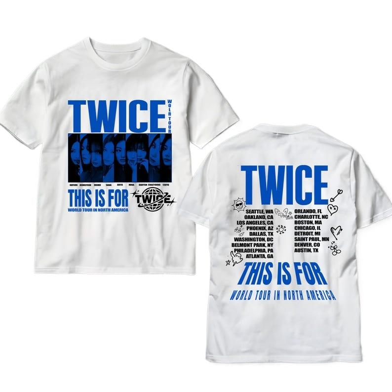

Twice Це для Футболки World Tour Part 2, Чотири Футболки Twice, Twice Ready to Be Тур, Футболка Twice World Tour, Худі Twice Футболка Twice Kpop XL бежевий