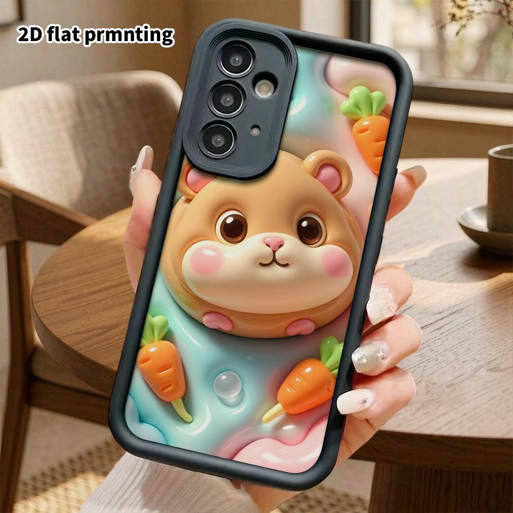 Phone Case: 2D flat, fits Samsung Galaxy A34 A35 M05 M06 S20 S22 S21 FE Plus 5G, chubby hamster, perfect Christmas and Halloween holiday gift