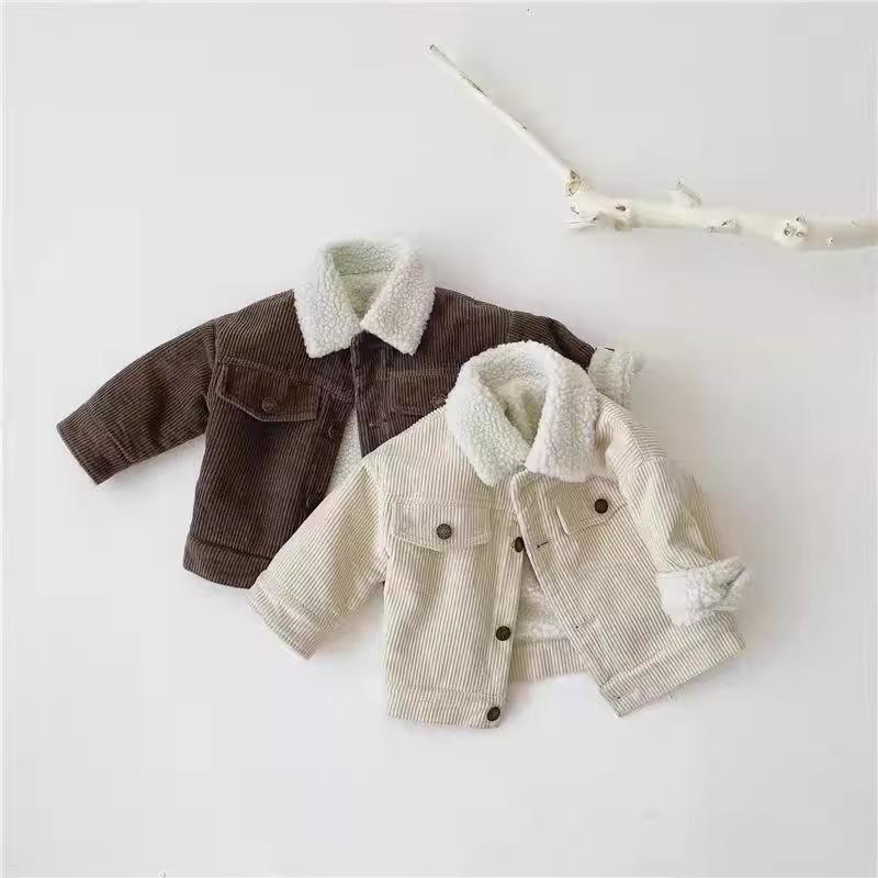 Korean Kids' Autumn Retro Lapel Cardigan - Trendy, Casual, and Loose Fit for Boys and Girls