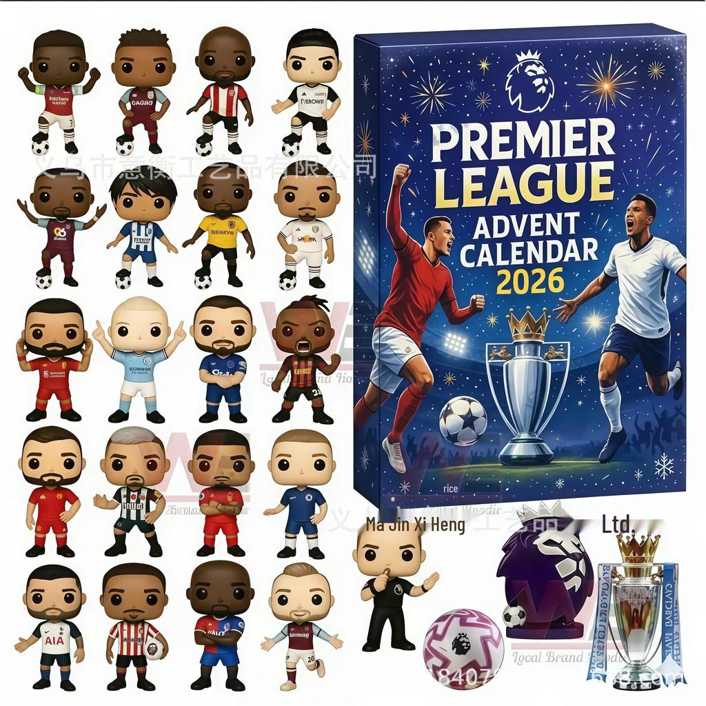 Premier Lig Noel Geri Sayım Takvimi: Akrilik Kolye Kapalı Kutu