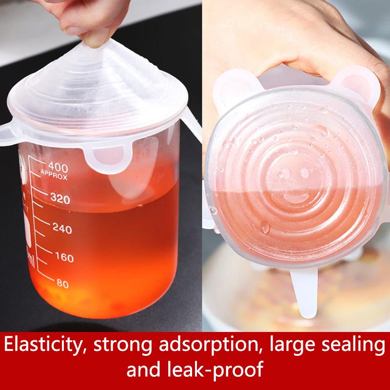 6 Rozmiarów Silikonowe Pokrywki Stretch Uniwersalna Pokrywka Silikonowa Pokrywka na Misę Garnek Silikonowa Pokrywka Patelnia Gotowanie Jedzenie Świeża Pokrywka Pokrywka Mikrofalowa