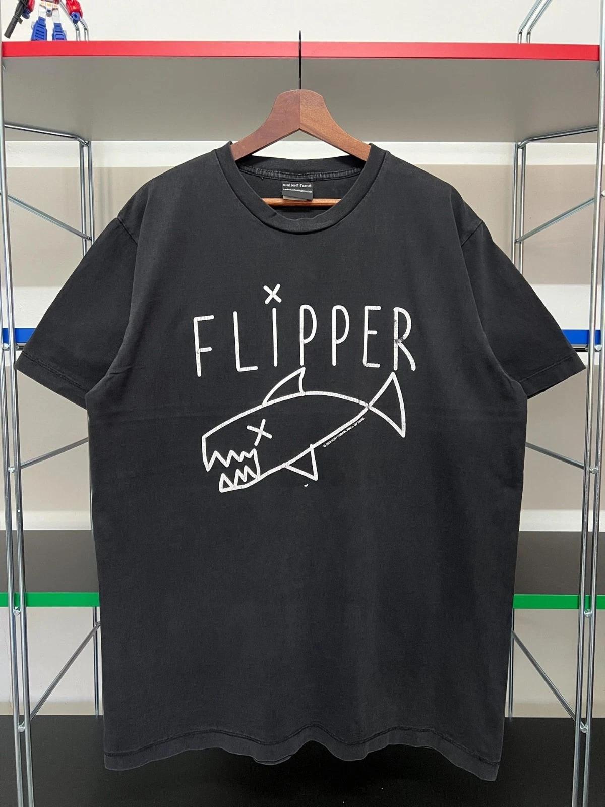 Винтажная футболка группы Kurt Cobain Flipper, Винтажная футболка группы Nirvana L