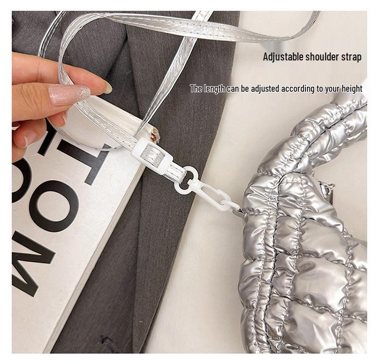 Women's Lightweight Cloud Bubble Crossbody Bag - Luxury Grid, Exquisite Dumpling Design