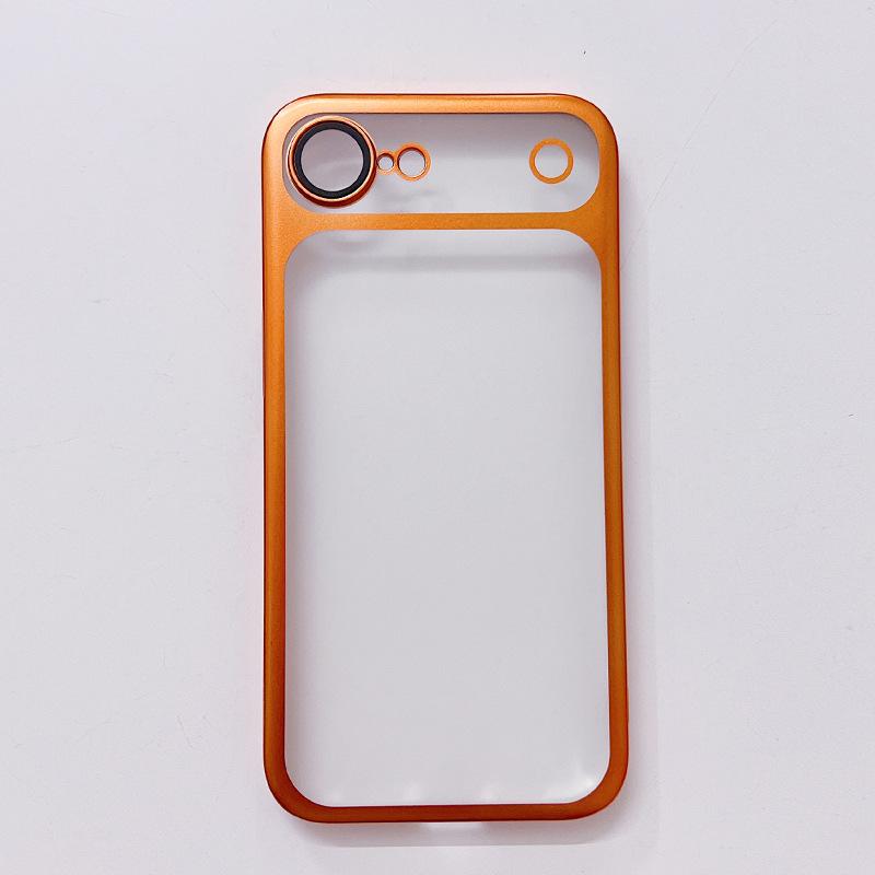 1PC Vibrant orange matte texture mobile phone case, suitable for iPhone 17 series