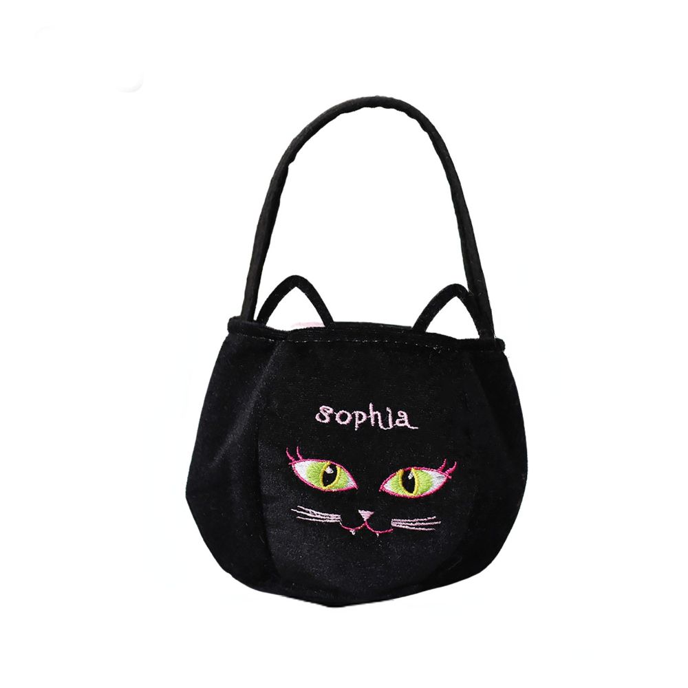 Bat Party Trick Or Treat Pumpkin Gift Basket Halloween Handbag Tote Bags Candy Bag Loot Bag