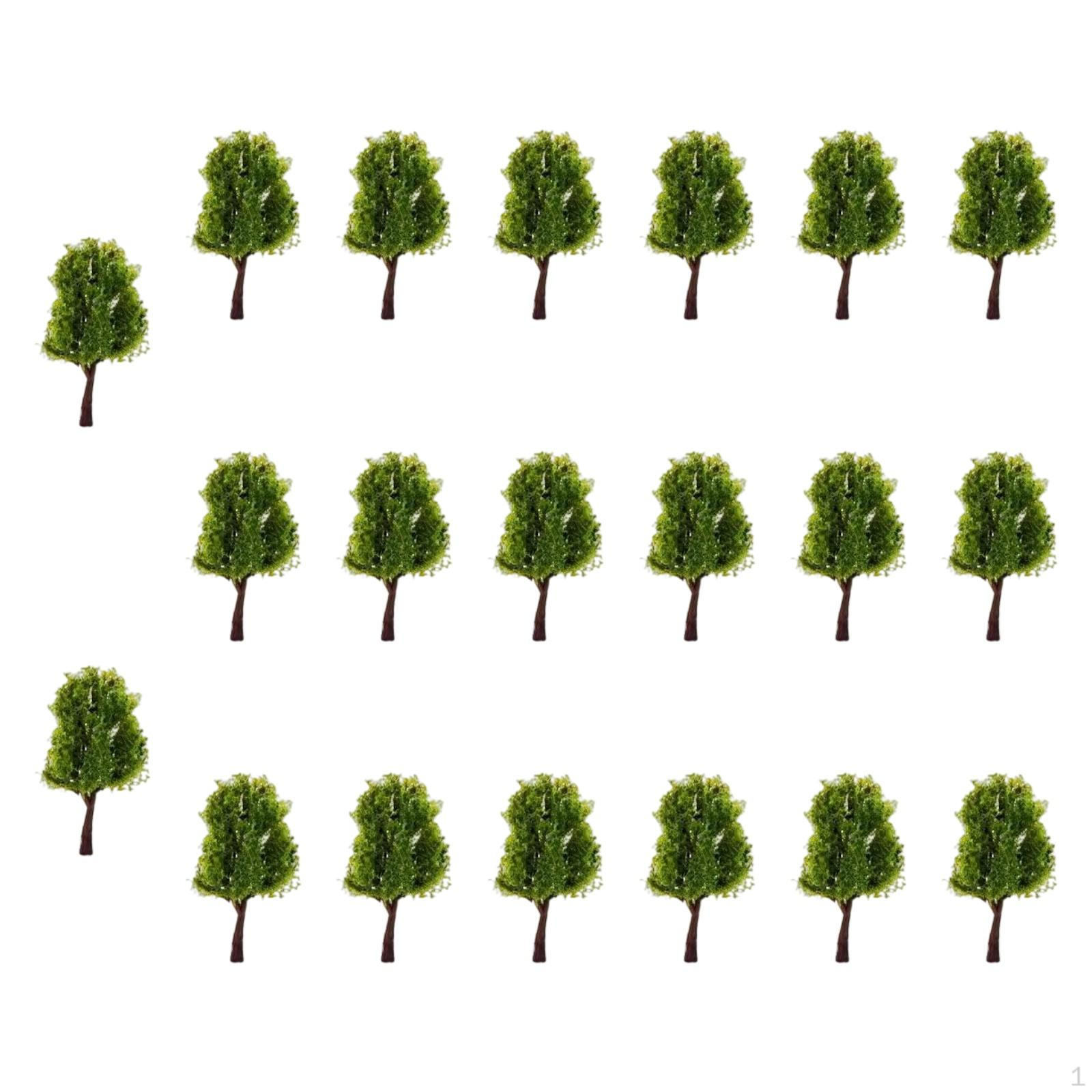 

20 штук модель деревьев архитектура ролевые игры игрушка мини диорама HO масштаб для песка 4cm
