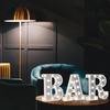 Light Up Bar Sign, Glitter Marquee Bar Letter Signs for Home Decor, Illuminated Bar Letter Lights Battery Powered for Bar Accessories Bistro Party
