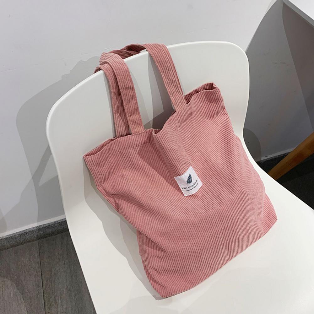 Sacs à bandoulière Envirmental Sacs cabas féminins Sacs de rangement Grand sac en velours côtelé Pour un usage quotidien Cadeau pour filles Shopping