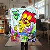 Wow Manga  Print Flannel Blanket, High quality Comfortable for All Seasons, Home Decor, Warmth and Comfort