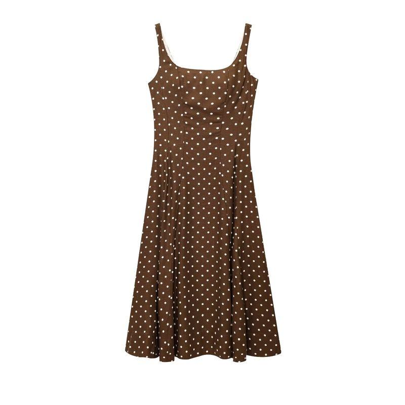 

Kaslead New Arrival Women s Clothing Fashion Style Fashion Minimalist Polka Dot Midi Skirt Dress 8099510 Image color L