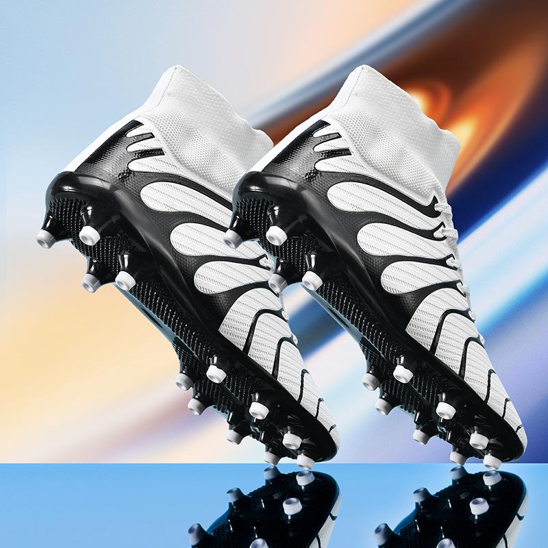 New high-top football shoes AG spikes youth training shoes artificial turf sports shoes manufacturer shoes