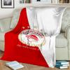 Coperta con Stemma Olympiacos FC Adatta per Divani, Letti, Uffici e Campeggio - Regalo Perfetto per Halloween Natale