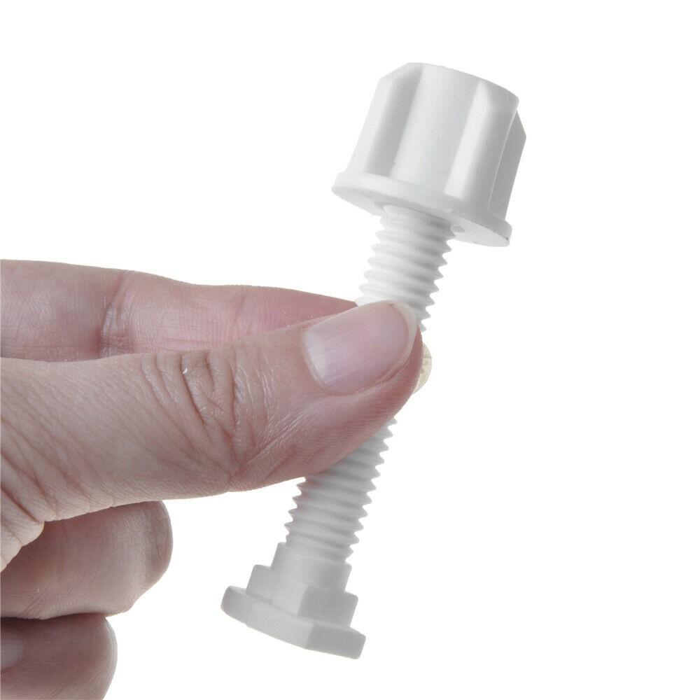 Plastic Bolts Toilet Hinge Screws 2*Sliding Plates 2*Washers Accessories