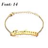 Personalized Name Bracelets for Women Solid Stainless Steel In Gold Tone Customize Unique Wedding Gift Elegant BFF Bracelet