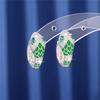 Female White Green Zircon Stone Snake Animal Hoop Earrings Vintage Fashion Silver Color Wedding  For Women