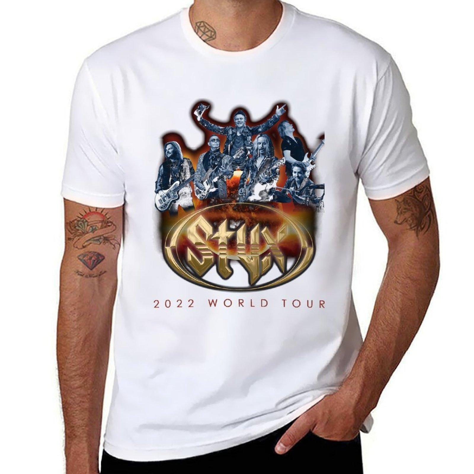 ZheXiong TEE 2022 Wereldtour STYX T-shirt t-shirts katoen 100% t-shirt voor man 100 procent katoen T-shirt 2XL