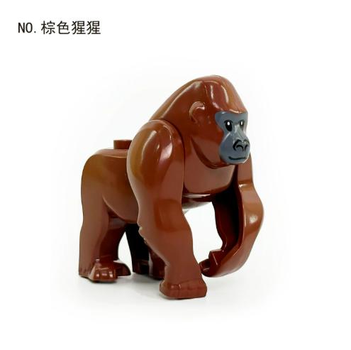 City Scene Accessories Animal Building Blocks Model Figures Farm Wolves Flamingos Pig Dog Gorillas Elephants Zoo Bricks Toy Gift