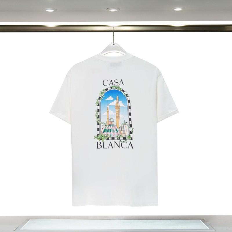 Casablanca 23 Frühling und Sommer Neuheit Fantasie Tor Sternenhimmel Schloss Casa Buchstaben Logo Kurzarm Partner T-Shirt