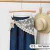 White Hollow Lace Fart Curtain Triangle Towel Handmade Crochet Waist Towel Stacked On Jeans Accessories Headscarf