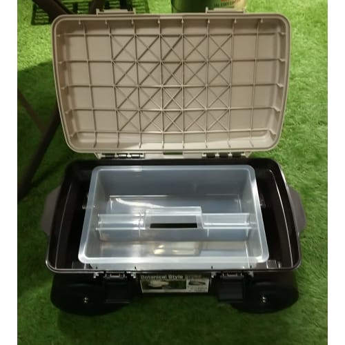 Bestco Field Cart with Tray, Botanical Style, MA-2221, 51 X 30.5 X 28.5 Cm, Brown