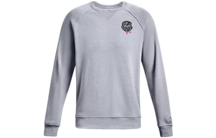 Under Armour Sweatshirts Men s Gray Crew Neck Moderate Regular 1373837-035 XXL