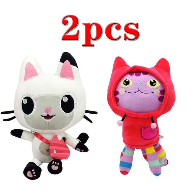 25cm 7-teiliges Gabby's Puppenhaus Plüschtier Zeichentrick-Stofftier Meerjungfrauenkatze Meerjungfrauen-Plüschpuppe Weihnachtsgeschenk für Kinder