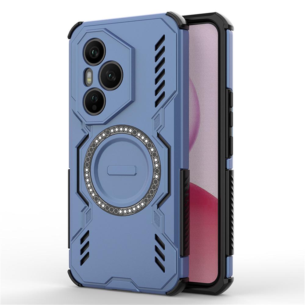 

Для Honor 400 Pro 5G (Глобальний) Магнітний чохол Батерфляй Армор Порожнистий Розсіювання тепла ПК + ТПУ Чохол для телефону B