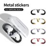 For Samsung Galaxy Buds3 Charging Case Bluetooth-compatible Earbuds Metal Sticker Anti-Dust Protective Decals