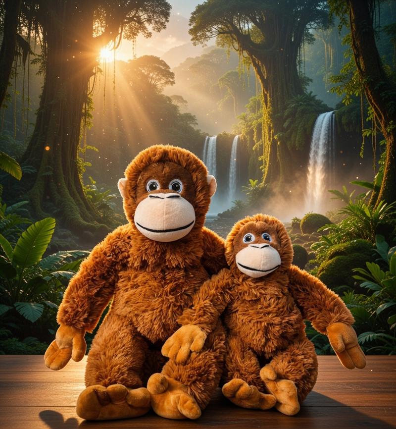 Simülasyon Goril Gerçekçi Maymun Orangutan Peluş Oyuncaklar Karikatür Dolgulu Hayvanlar Çocuklar İçin Peluşlar Doğum Günü Hediyeleri Dekor