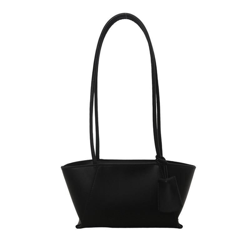 Summer new retro large-capacity solid color tote bag casual handbag versatile shoulder underarm bag