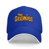 The Goonies Logo Schwarze Baseballkappe mit oranger Stickerei und Totenkopf-Detail Klassische verstellbare Mütze für Fans des Films