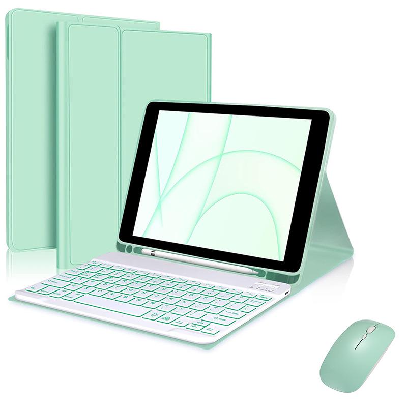 Compatible Samsung S10 FE+ Backlit Bluetooth Keyboard Protective Case, 13.1 Inch Galaxy Leather Case with Mouse