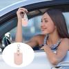 [PATIKIL] leather key fob leather keychain 2pcs keyrings DIY key chain holder home off for car key ID key card air tag pink