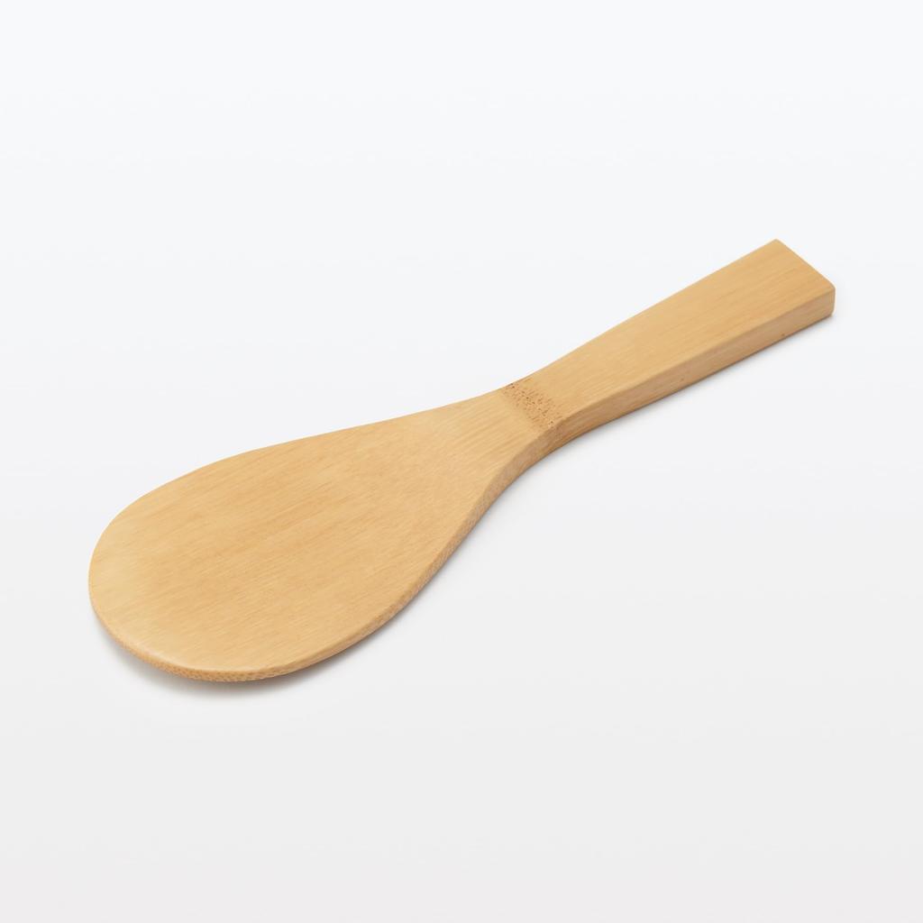 MUJI Smoked Bamboo Scoop with MCD62A3A Letters, Natural,