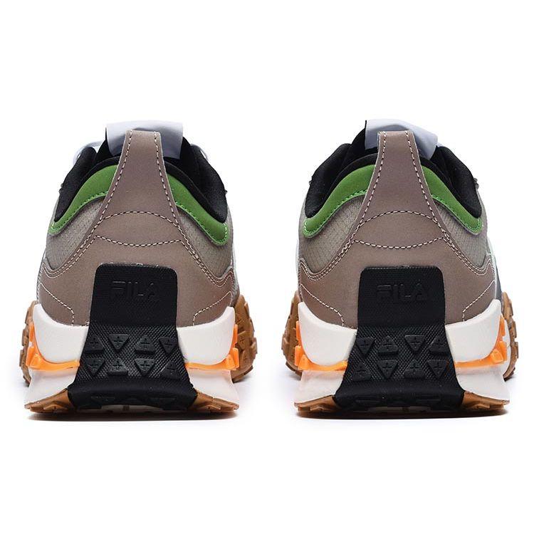 FILA Brick Fabric Synthetic Leather Lightweight Woven Low-Top Casual Shoes Men sneaker Brown Gray F12M231125FLA