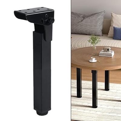 Black Iron Folding Table Legs Space Saving Design Adjustable Folding Angles with Anti Slip Pads for Various Furniture