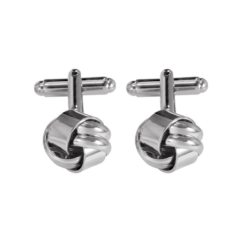 Popular European & American Twisted Sleeve Hollow Cufflinks for Men's Shirts