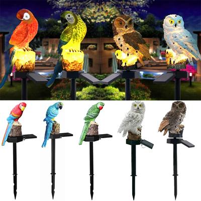 Lampe de jardin à LED à énergie solaire en forme de hibou pour la maison, fleurs artificielles, lampe de pelouse extérieure étanche, décoration à LED à énergie solaire