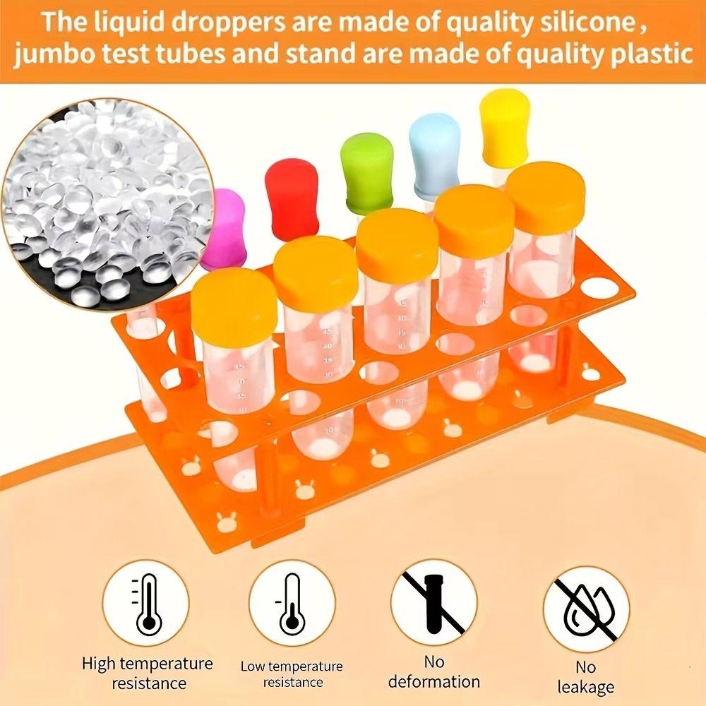 Centrifuge Tube Holder Kids Test Tubes Learning Science Test Tubes Plastic Droppers For Children