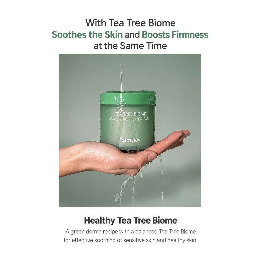 Farmstay Tea Tree Biome Calming Toner Pad 140ml 70 Pads