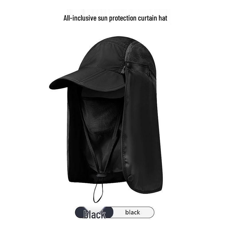Unisex UV Protection Hat with Detachable Flap – Quick-Drying Sun Hat for Climbing and Fishing