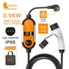 Feyree Type2 16A 3.5KW Portable EV Charger EVSE Charging Cable 5m with Schuko Plug Current Adjustable for Electric Car Charger