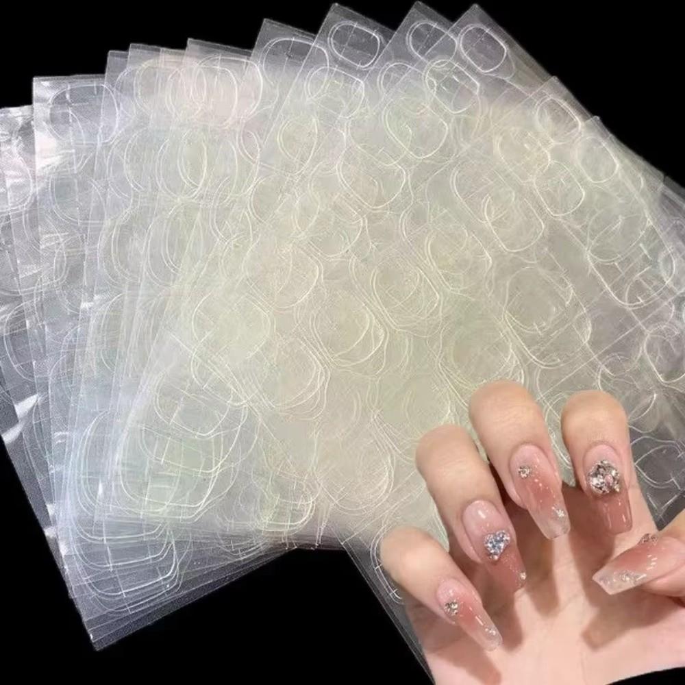 New Transparent Nail Jelly Glue Self Adhesive DIY Nail Art Tape Waterproof False Nail Fake Nails Tips Women