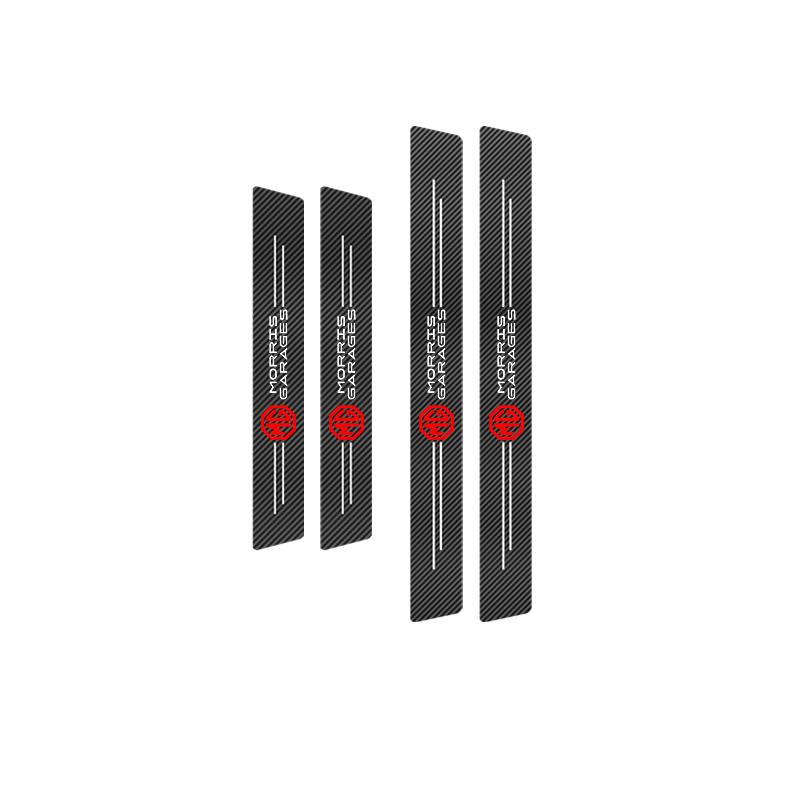 Car Door Sill Stickers Carbon Fiber Leather Anti-stepping Protector For Morris Garages MG MG3 MG5 MG6 MG7 GT GS Hector HS ZS ZX