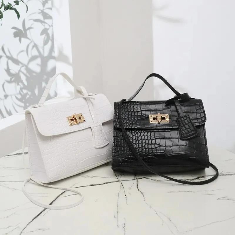 Crocodile Print Handbag Shoulder Bag PU Material for Carrying Everyday Items Outdoors Fashion Backpack Shoulder Bag for Party