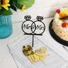 Black Gold Marriage Party Supplies DIY Crafts Cake Topper Wedding Supplies Bride Groom Mr Mrs Acrylic Decor