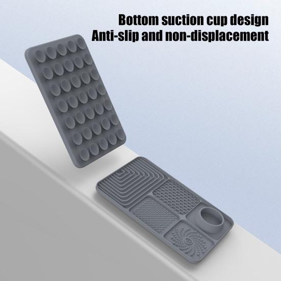 Silicone Dog Lick Mat with Spatula Boredom Anxiety Relief Pet Food Mat with Suction Cup Slow Feeder Bowl Peanut Butter Licking Mat Enrichment Toy