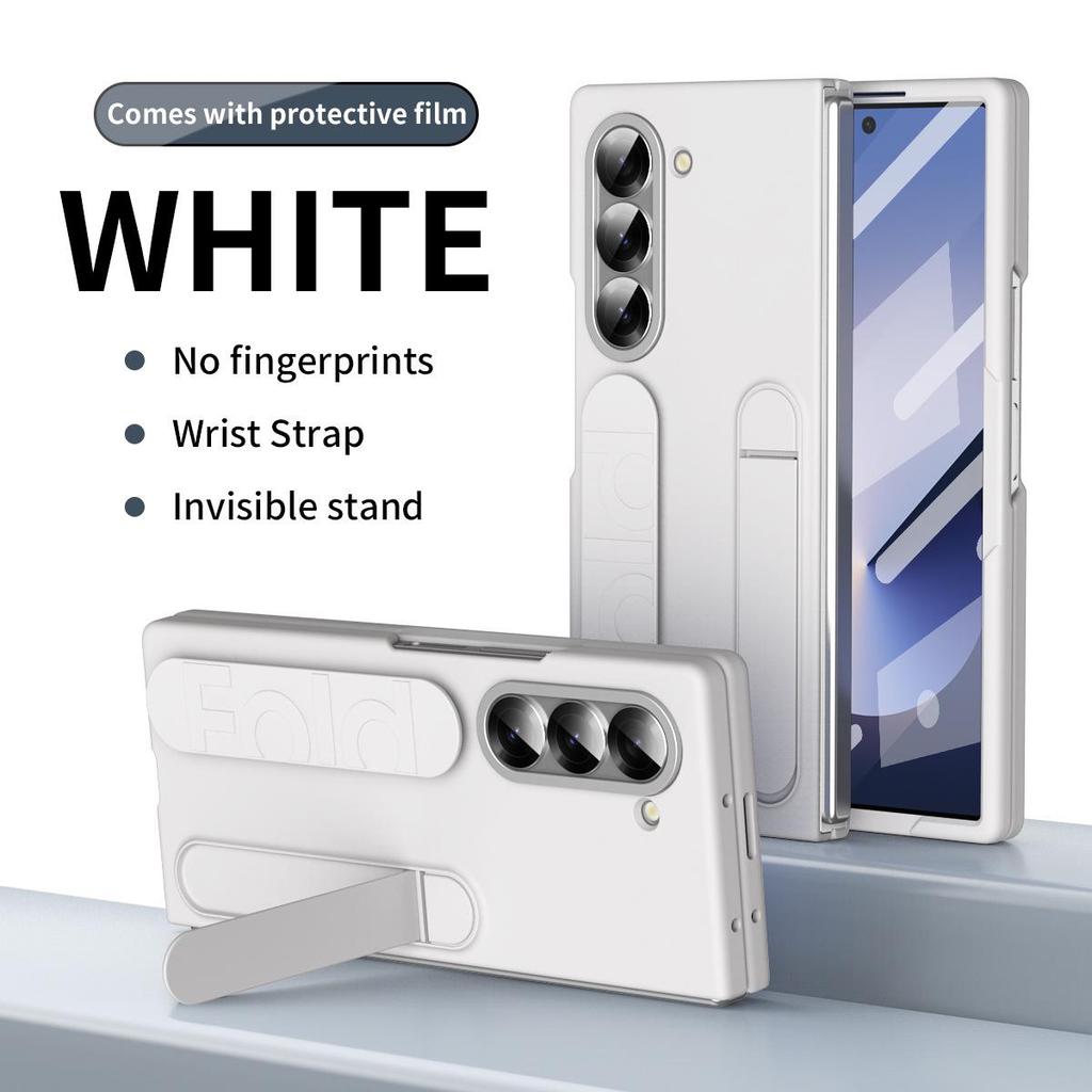 Etui do Samsung Galaxy Z Fold7/6: Zintegrowana podstawka, folia i pasek na nadgarstek do Fold5/4.